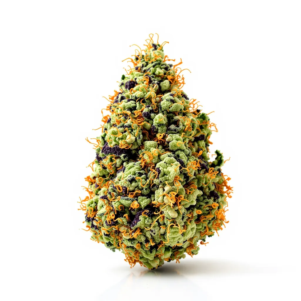 Capers 71% indica / 29% sativa — flor con tricomas visibles