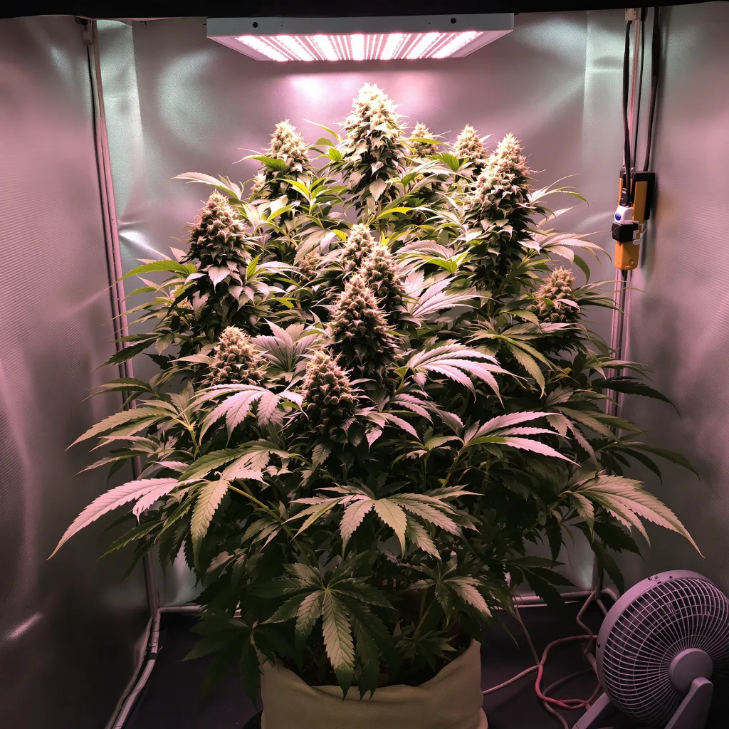 Planta de cannabis Cascadia Kush en fase de floración — 90-130 cm feminizada