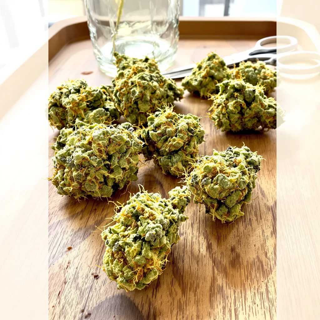 Casey Jones 25% indica / 80% sativa — flor con tricomas visibles