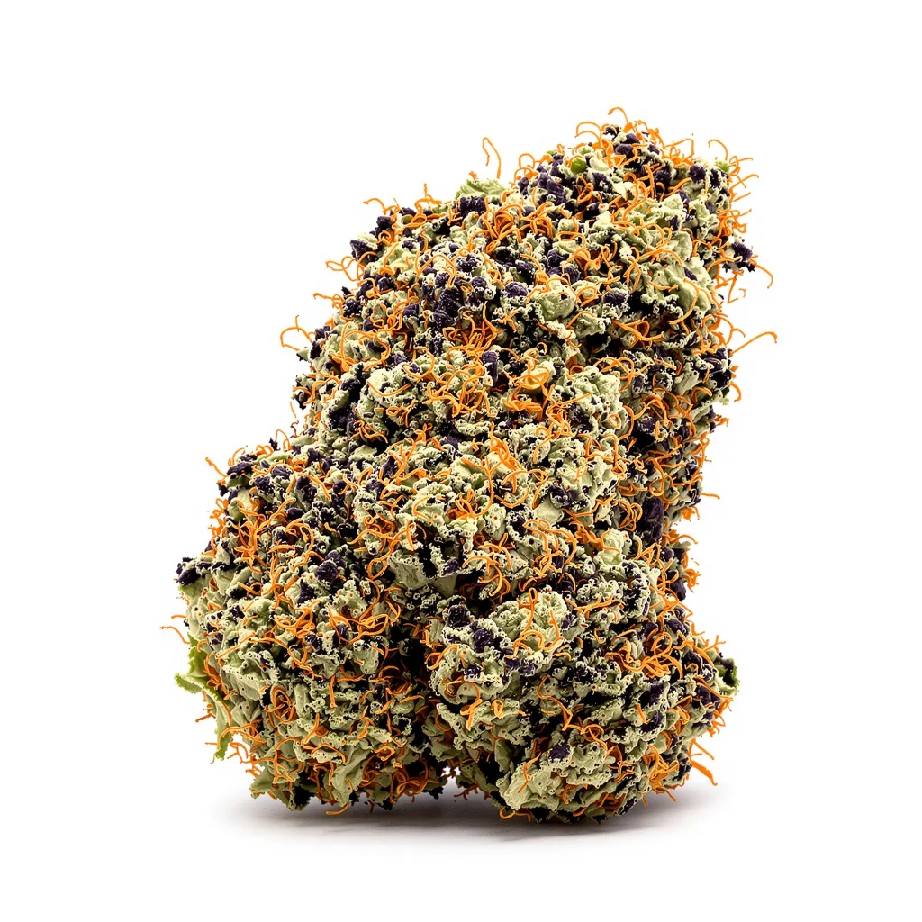 Casper OG 71% indica / 29% sativa — flor con tricomas visibles