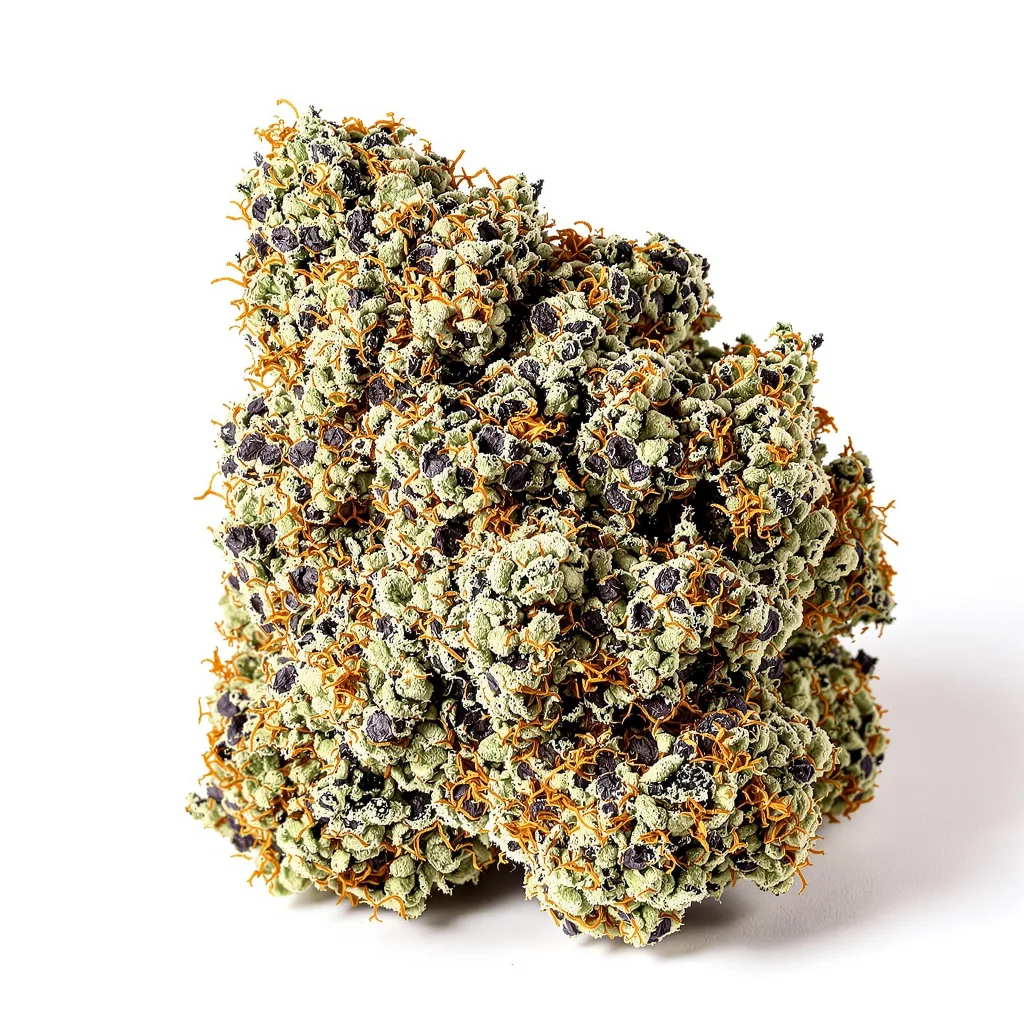 Casper OG 71% indica / 29% sativa — flor con tricomas visibles