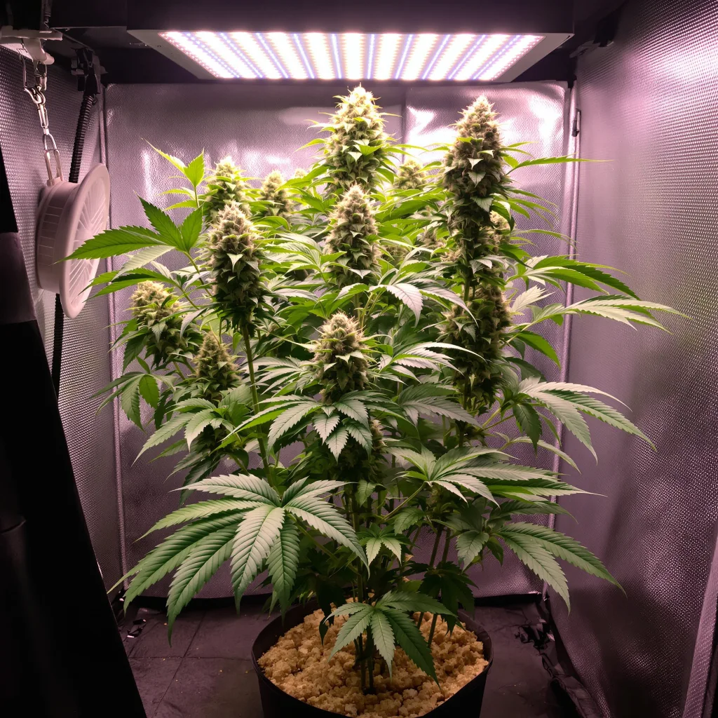 Planta de cannabis Cataract Kush en fase de floración — 60-100 cm autofloración