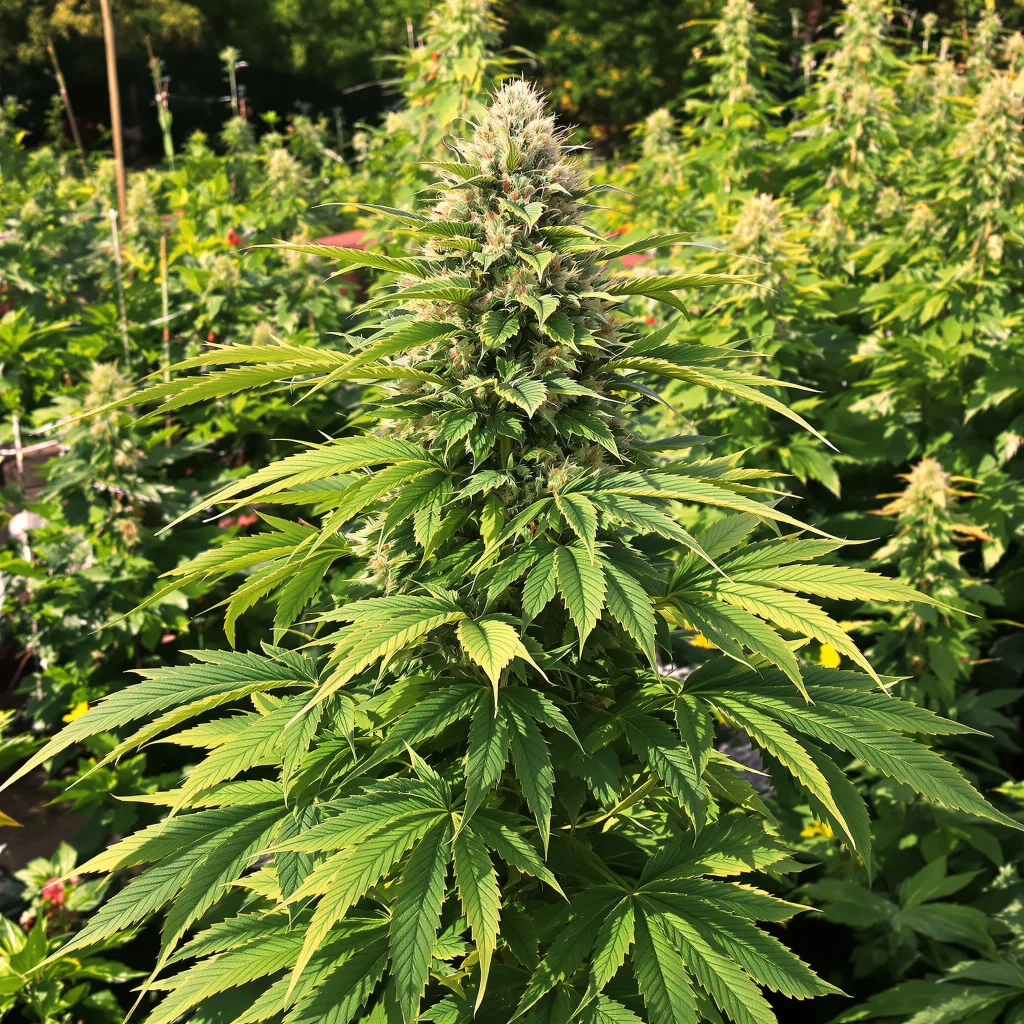 Cataract Kush 90% indica / 50% sativa — flor con tricomas visibles