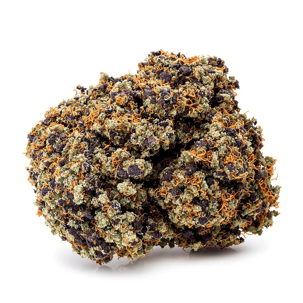 Cataract Kush 90% indica / 50% sativa — flor con tricomas visibles