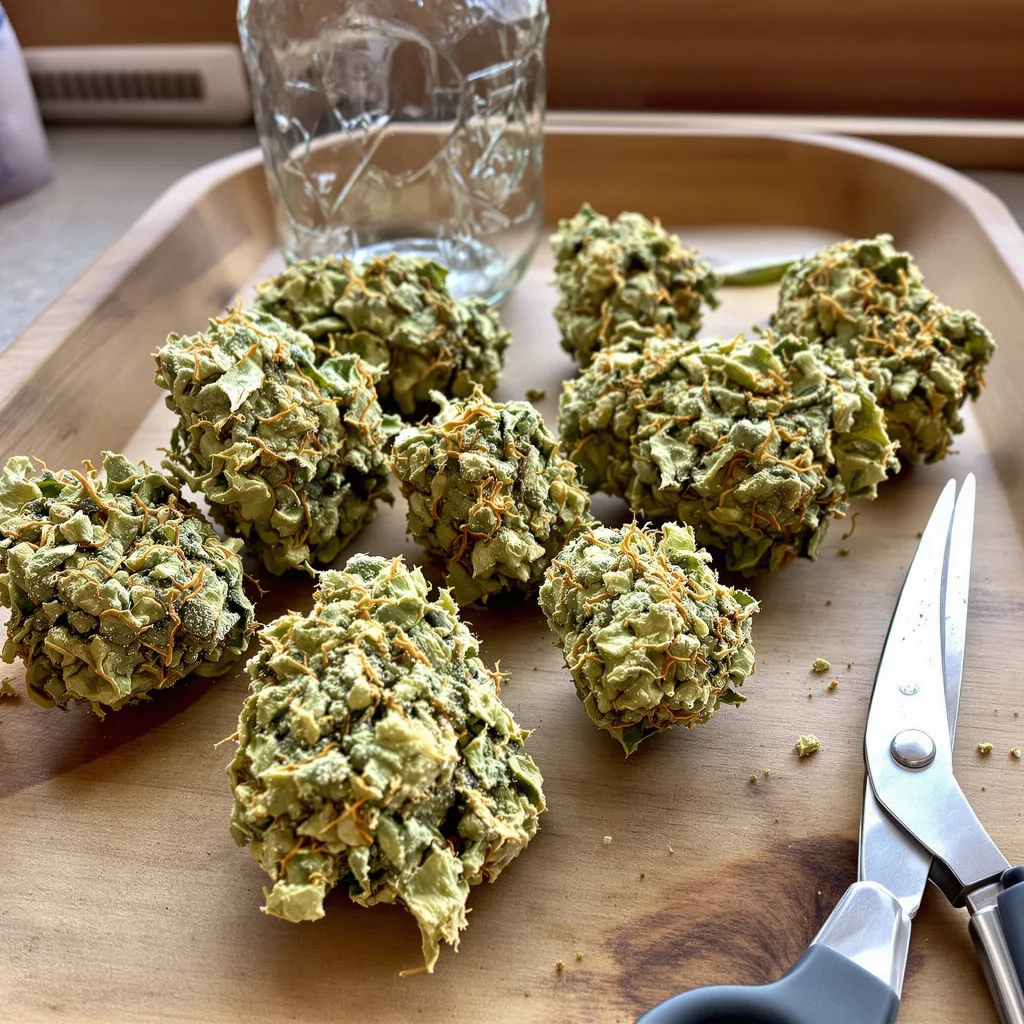 CBD 3D 51% indica / 49% sativa — flor con tricomas visibles