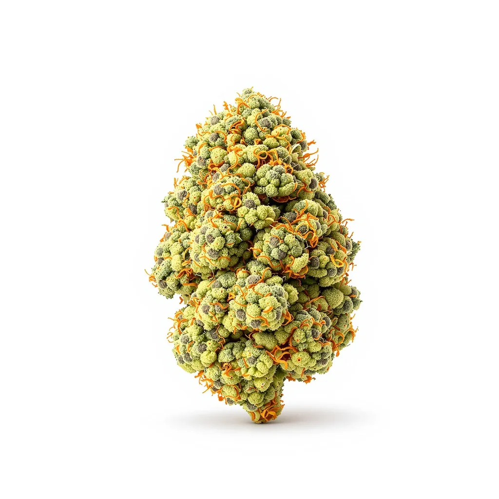 CBD 3D 51% indica / 49% sativa — flor con tricomas visibles