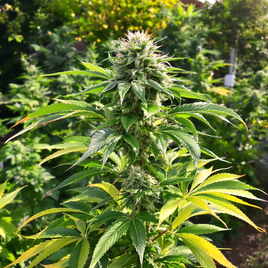 CBD ACDC 47% indica / 53% sativa — flor con tricomas visibles