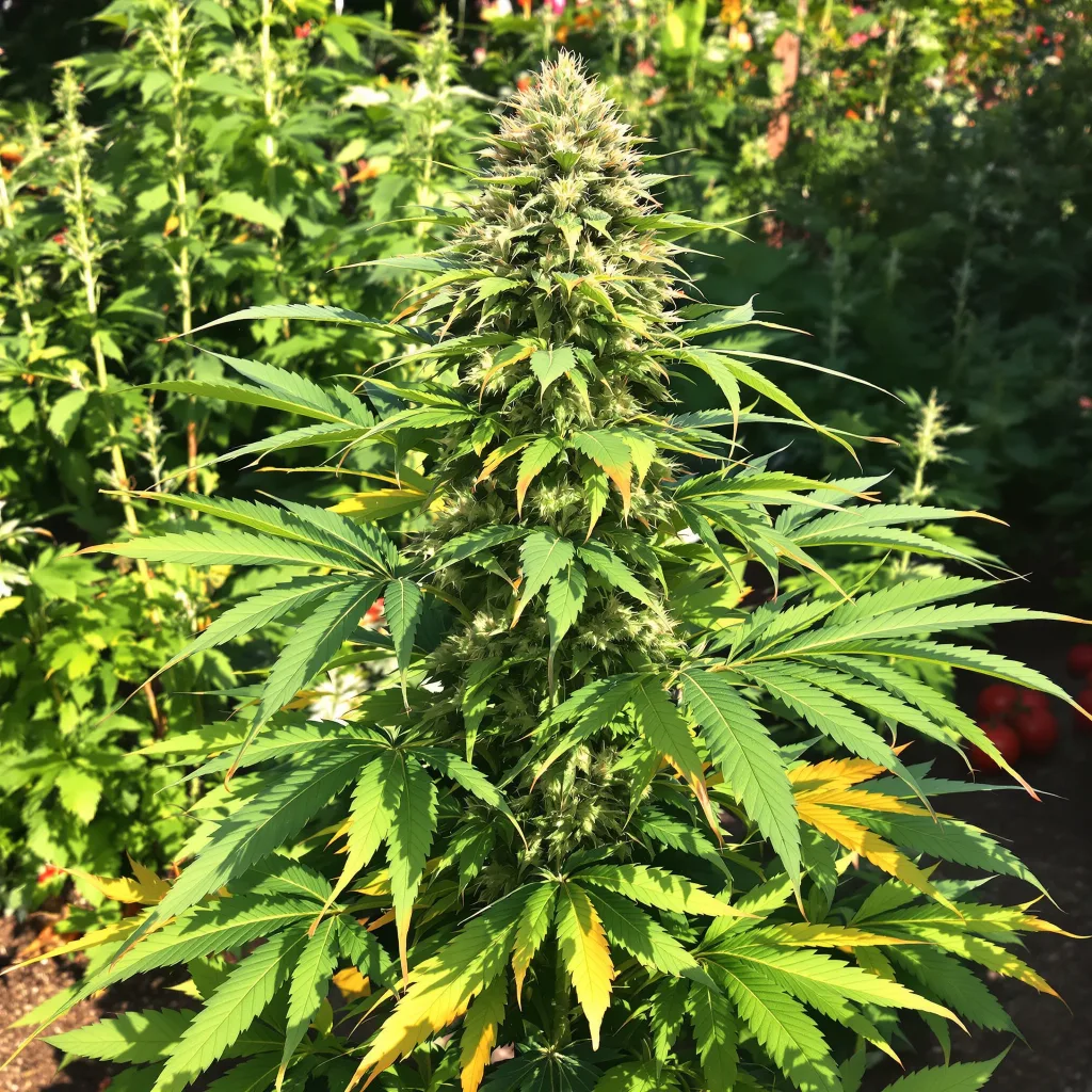 CBD Critical Cure 48% indica / 52% sativa — flor con tricomas visibles