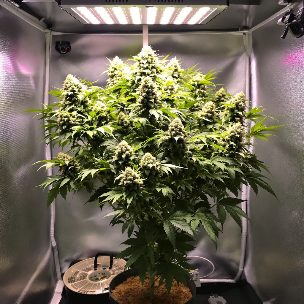 Planta de cannabis CBD Critical Mango en fase de floración — 120-180 cm feminizada
