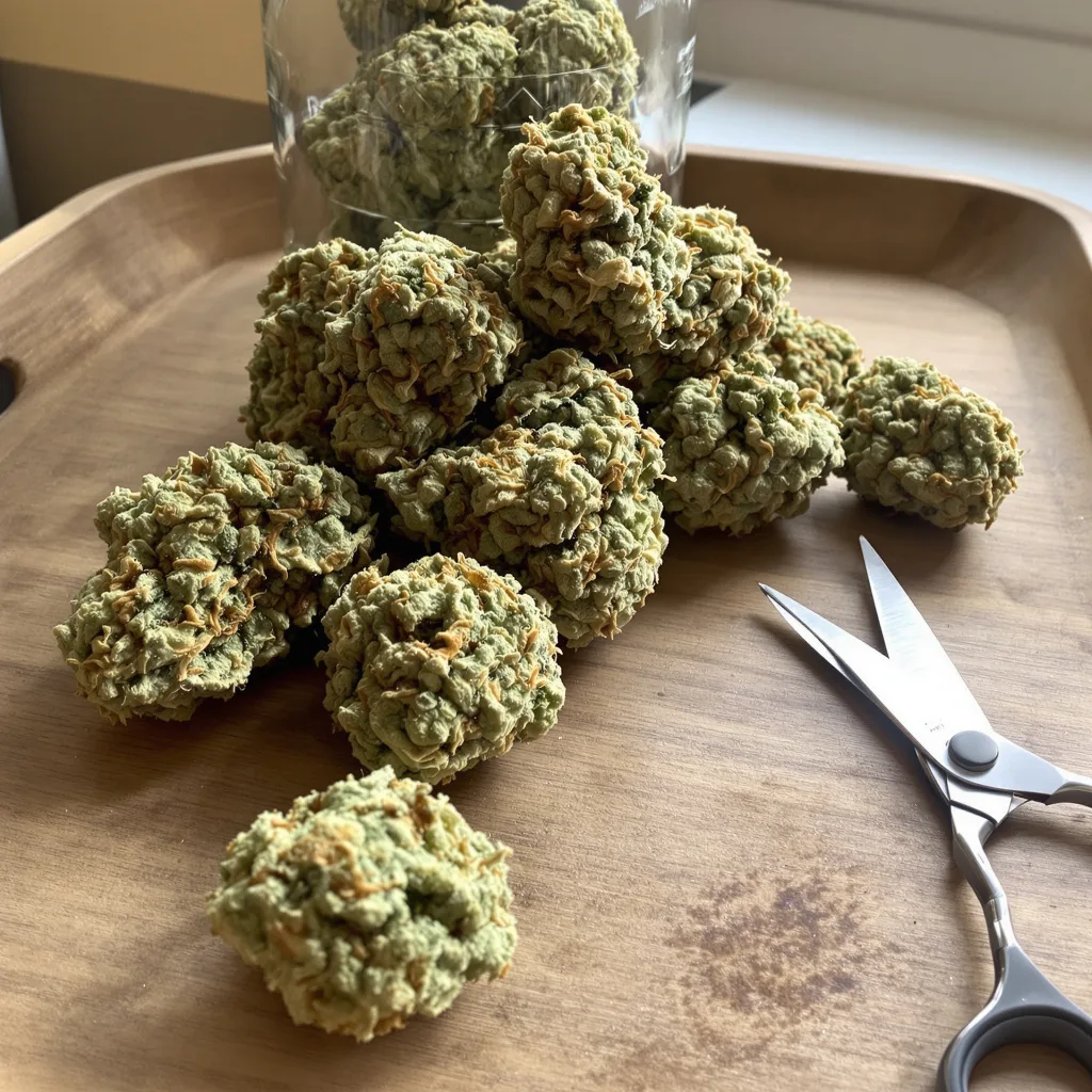 CBD Critical Mass 41% indica / 59% sativa — flor con tricomas visibles