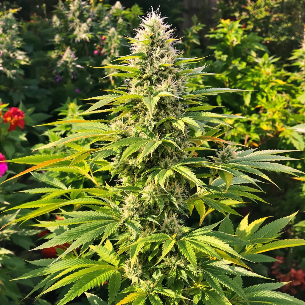 CBD Critical Mass 41% indica / 59% sativa — flor con tricomas visibles