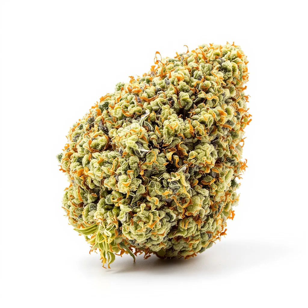 CBD Critical Mass 41% indica / 59% sativa — flor con tricomas visibles