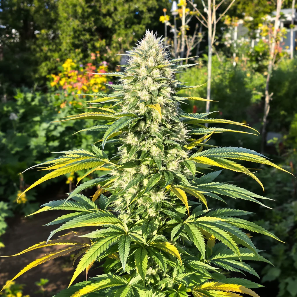 CBD MediHaze 59% indica / 41% sativa — flor con tricomas visibles