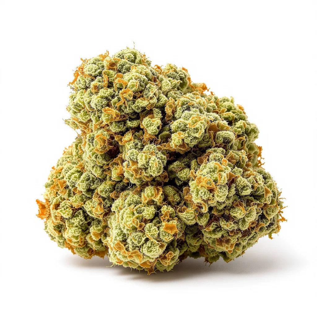 CBD MediHaze 59% indica / 41% sativa — flor con tricomas visibles