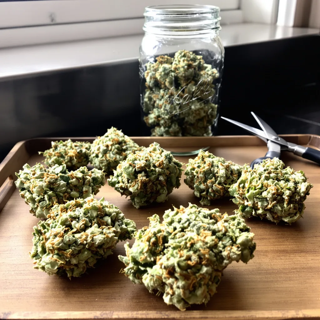 CBD Solomatic 59% indica / 41% sativa — flor con tricomas visibles