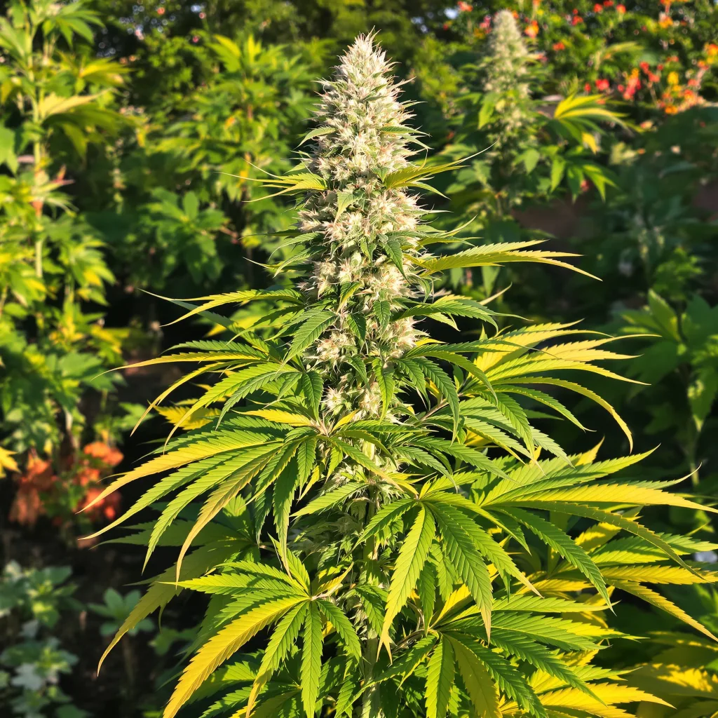 CBD Solomatic 59% indica / 41% sativa — flor con tricomas visibles