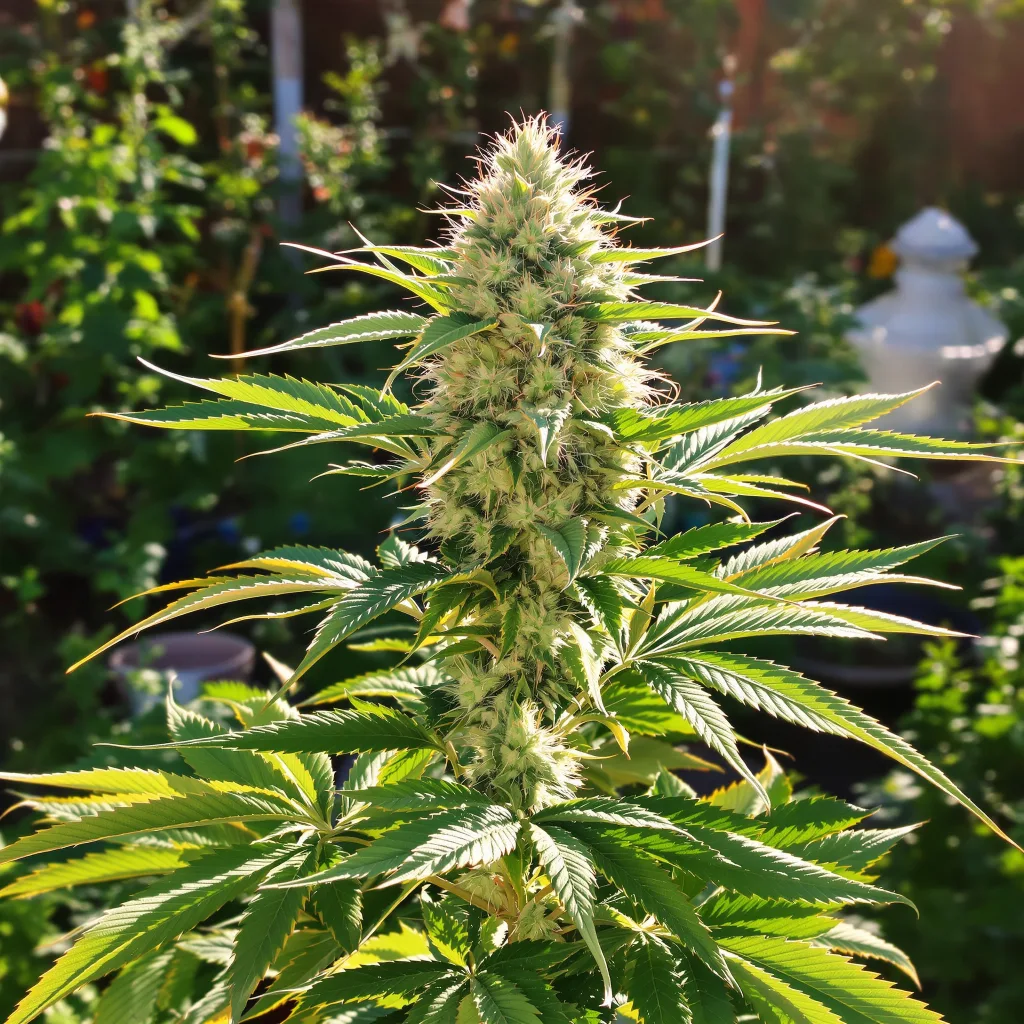 CBD Solomatic 59% indica / 41% sativa — flor con tricomas visibles