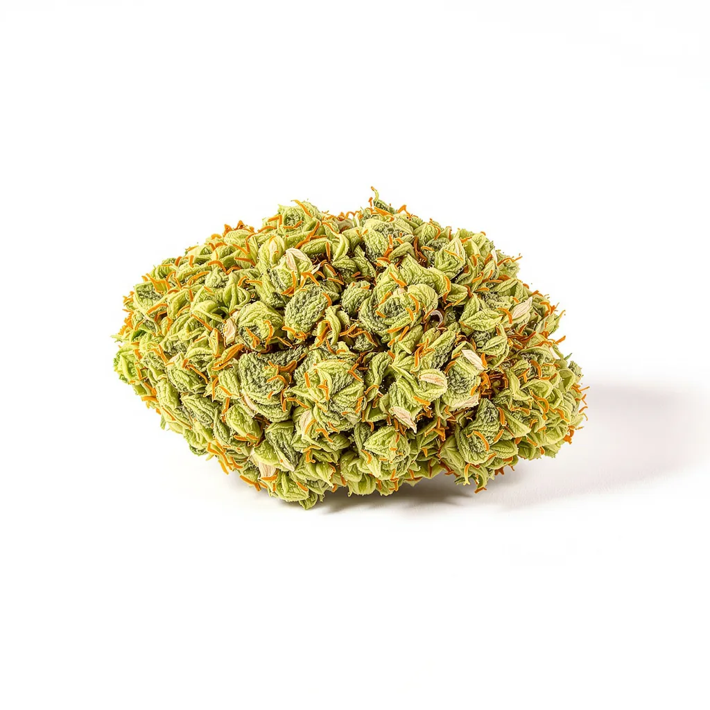 CBD Solomatic 59% indica / 41% sativa — flor con tricomas visibles