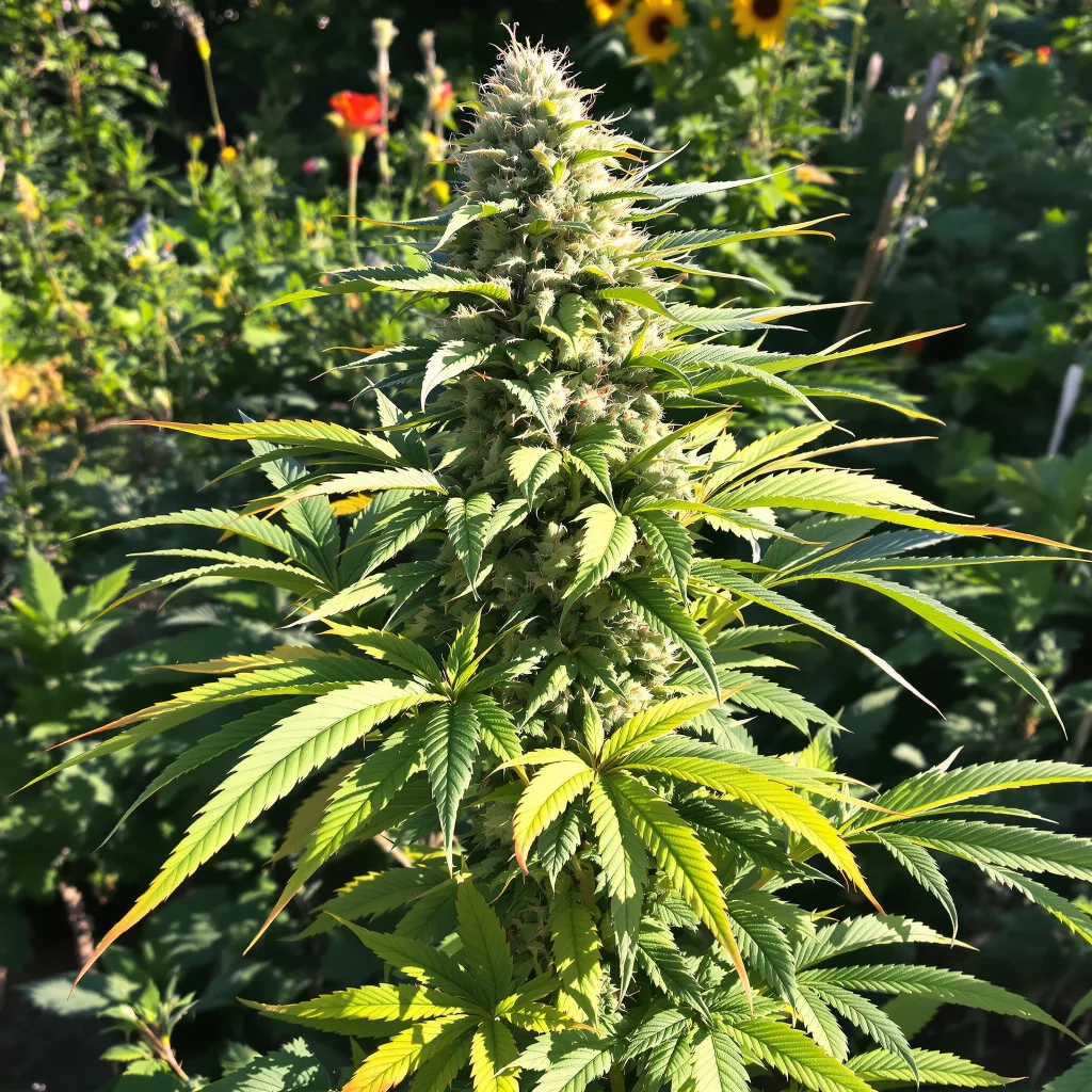 CBD Stress Killer 59% indica / 41% sativa — flor con tricomas visibles