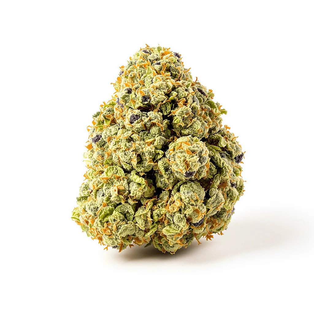 CBD Stress Killer 59% indica / 41% sativa — flor con tricomas visibles