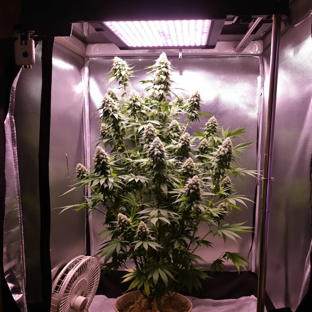 Planta de cannabis Cereal Milk en fase de floración — 60-100 cm autofloración