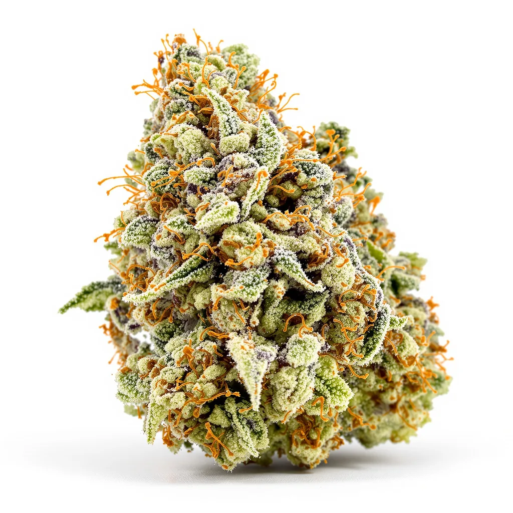 Cereal Milk 40% indica / 60% sativa — flor con tricomas visibles