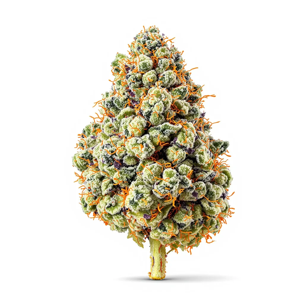 Cereal Milk 50% indica / 50% sativa — flor con tricomas visibles