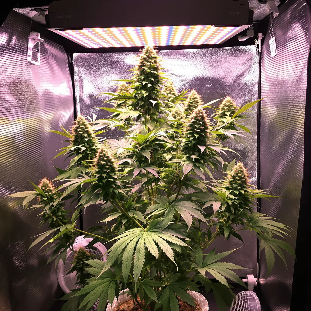 Planta de cannabis Cheese en fase de floración — 60-100 cm autofloración