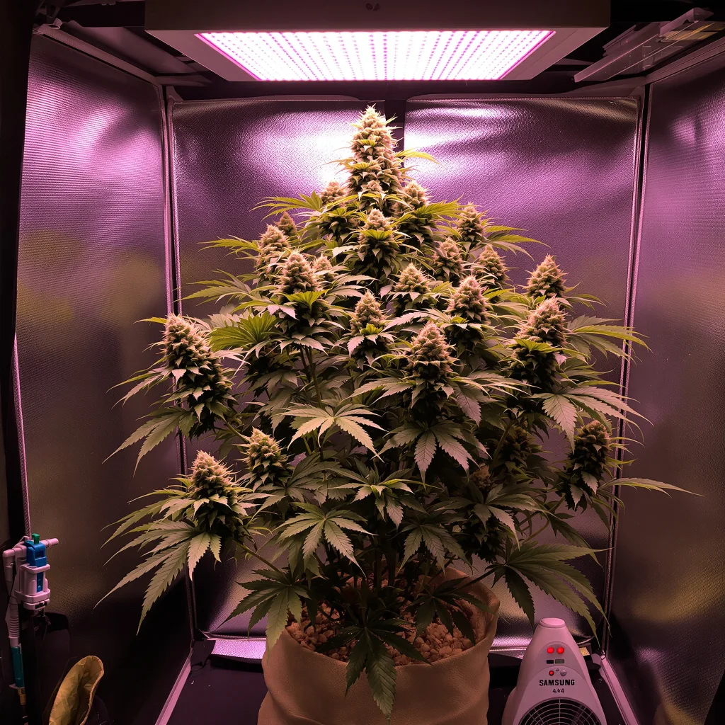 Planta de cannabis Cheeseburger en fase de floración — 60-100 cm autofloración