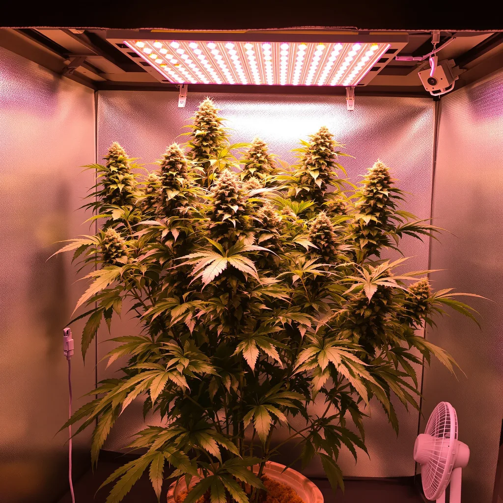 Planta de cannabis Cheeseburger en fase de floración — 120-180 cm feminizada