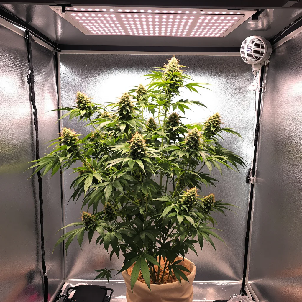 Planta de cannabis Cheetah Piss en fase de floración — 120-180 cm feminizada