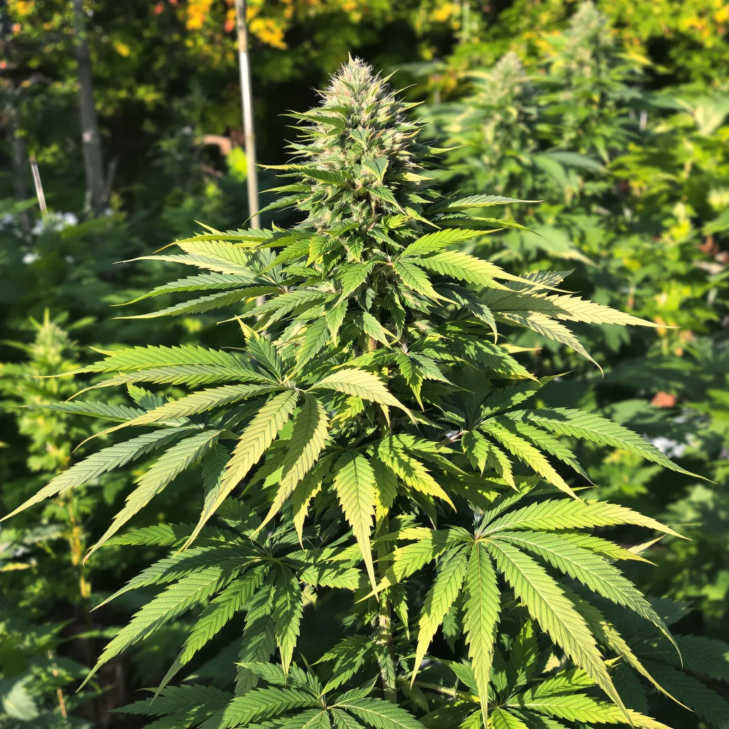 Chem Scout 86% indica / 14% sativa — flor con tricomas visibles