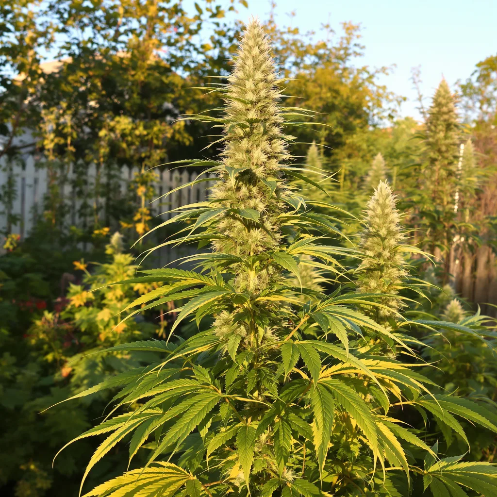 Chem Valley Kush 23% indica / 77% sativa — flor con tricomas visibles