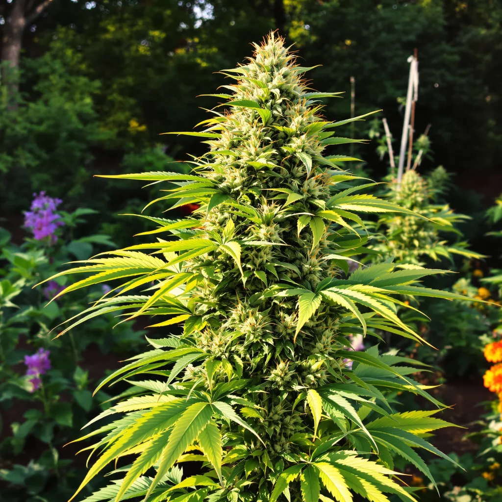 Chemdawg 91 38% indica / 62% sativa — flor con tricomas visibles
