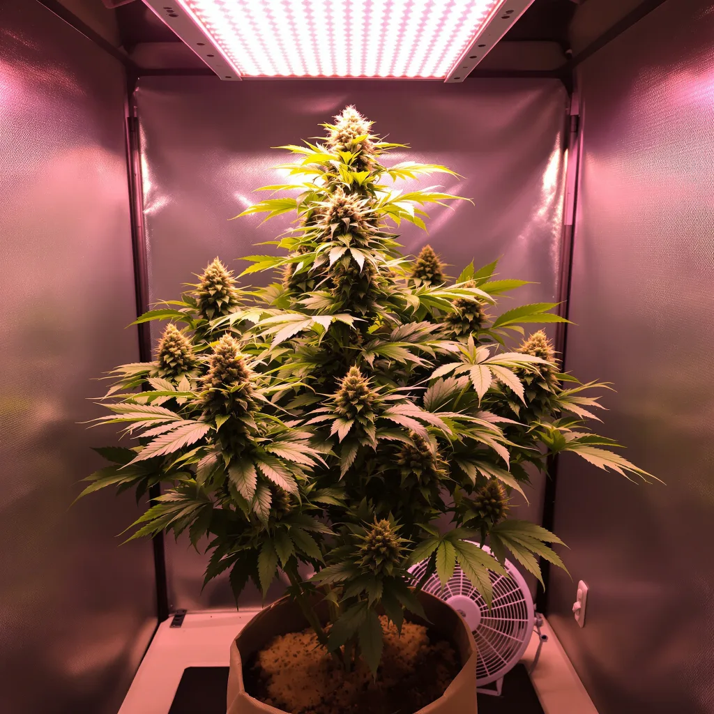 Planta de cannabis Chemdog #4 en fase de floración — 90-130 cm feminizada