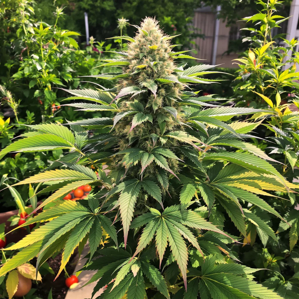 Cherries Jubilee 69% indica / 31% sativa — flor con tricomas visibles