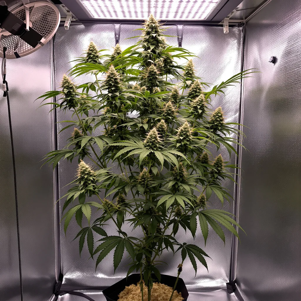 Planta de cannabis Cherry AK-47 en fase de floración — 150-200 cm feminizada
