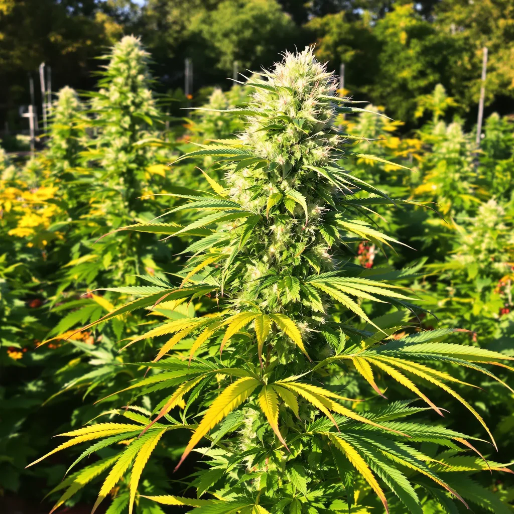 Cherry AK-47 9% indica / 91% sativa — flor con tricomas visibles