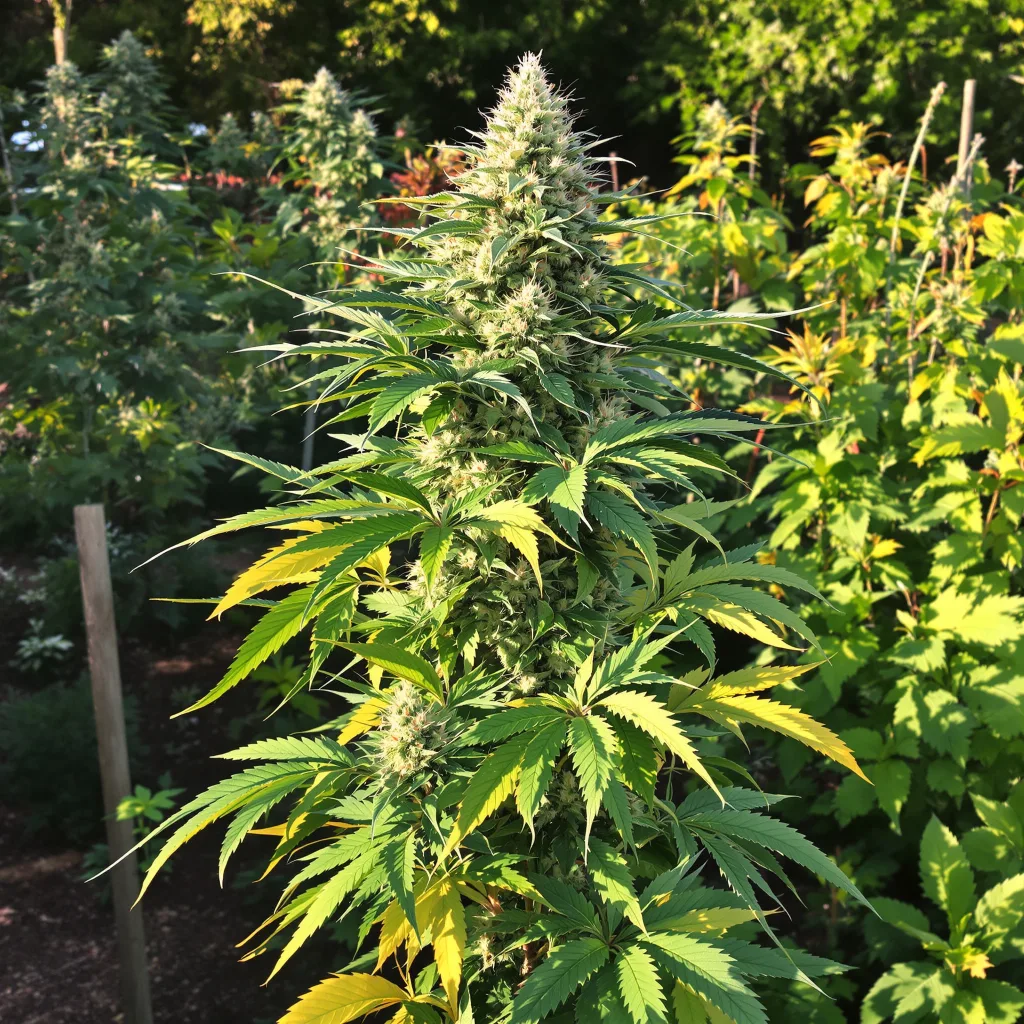 Cherry Chem 56% indica / 44% sativa — flor con tricomas visibles