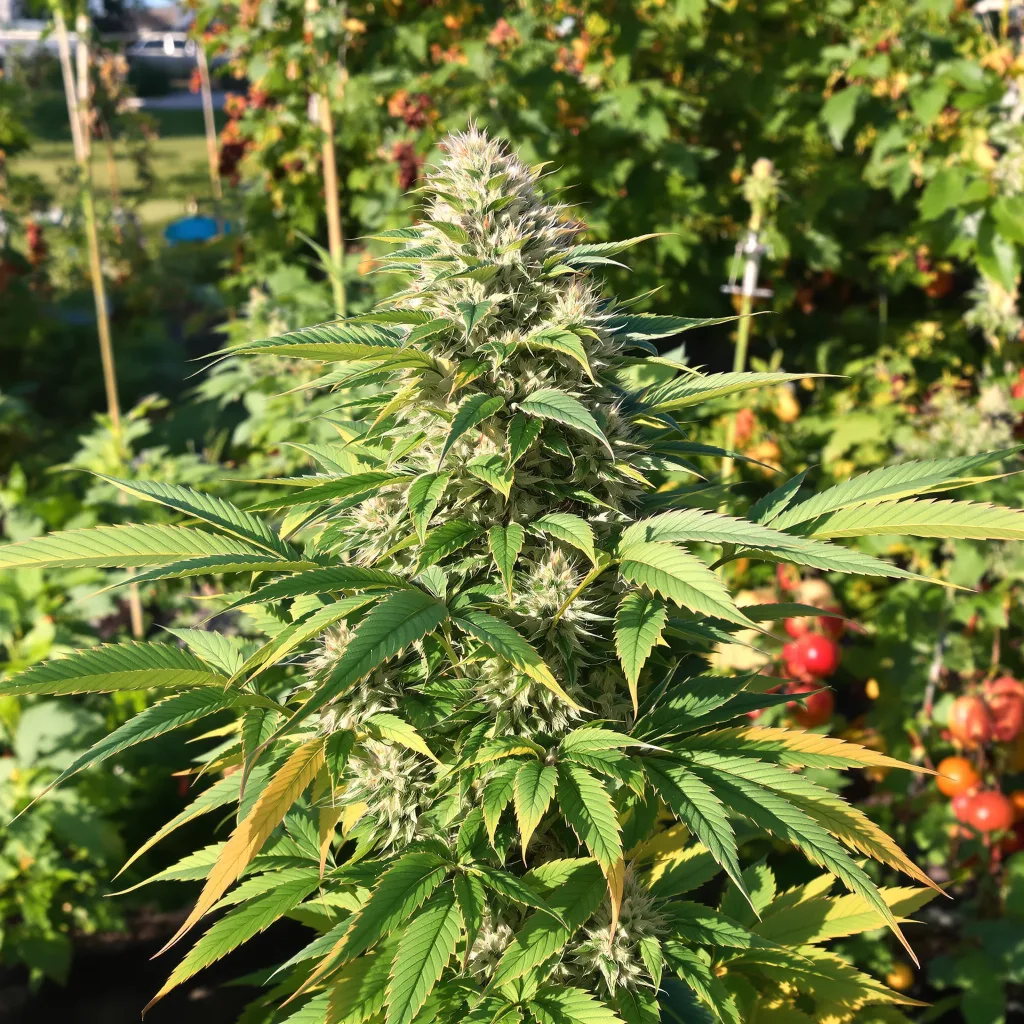 Cherry Kola 74% indica / 26% sativa — flor con tricomas visibles