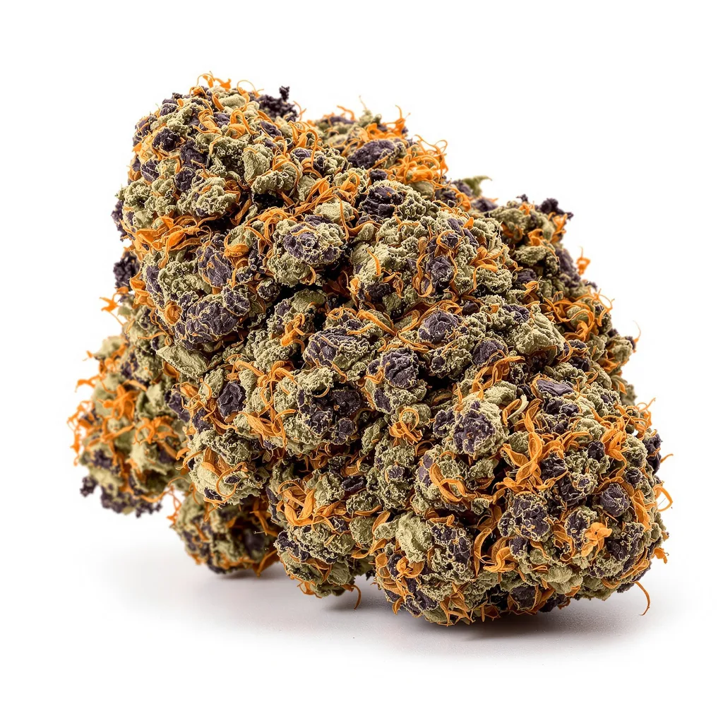 Cherry Kush 75% indica / 25% sativa — flor con tricomas visibles