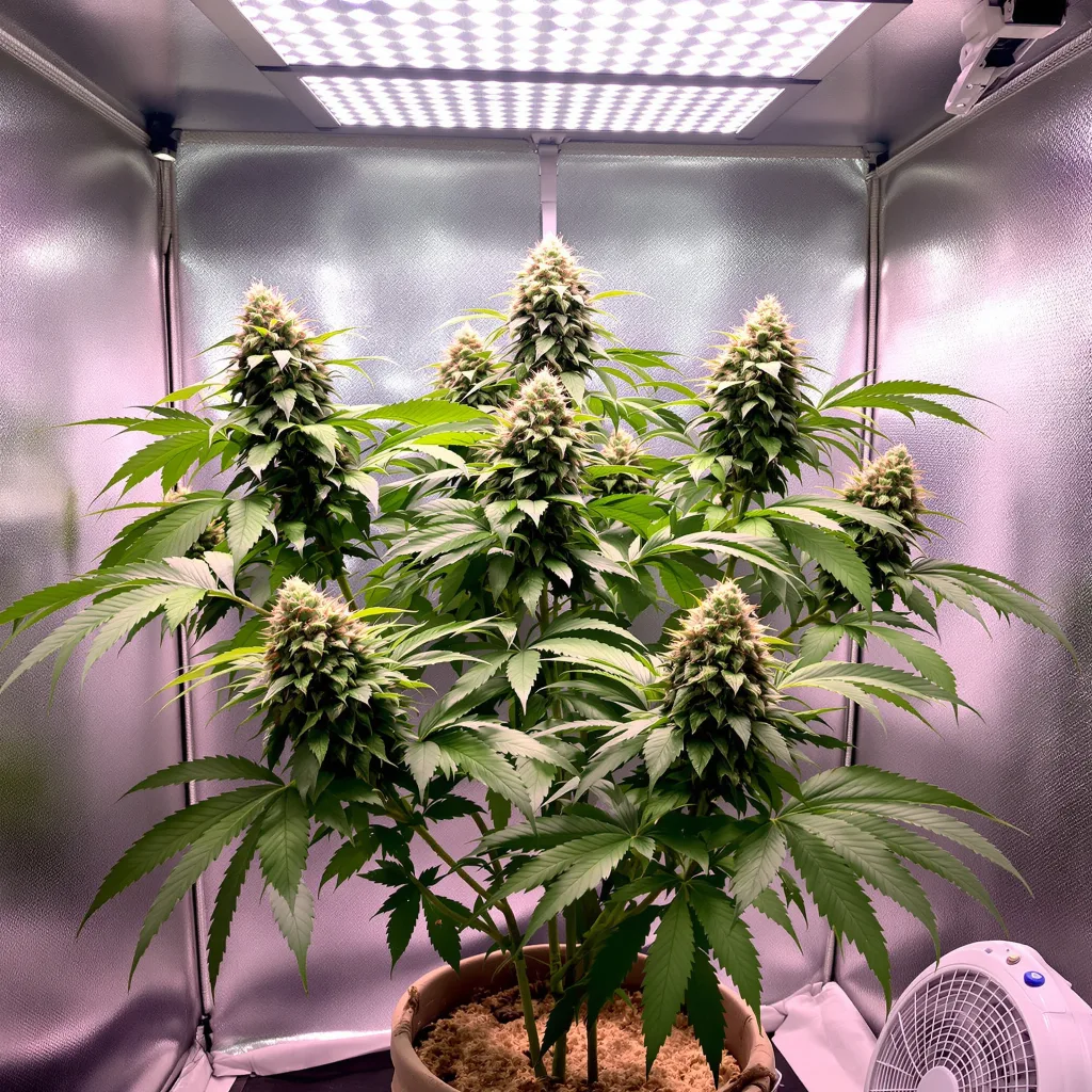 Planta de cannabis Cherry Pie en fase de floración — 90-130 cm feminizada