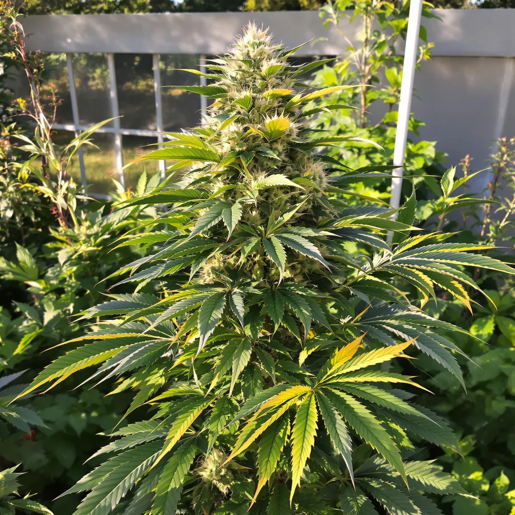 Cherry Pie 66% indica / 34% sativa — flor con tricomas visibles