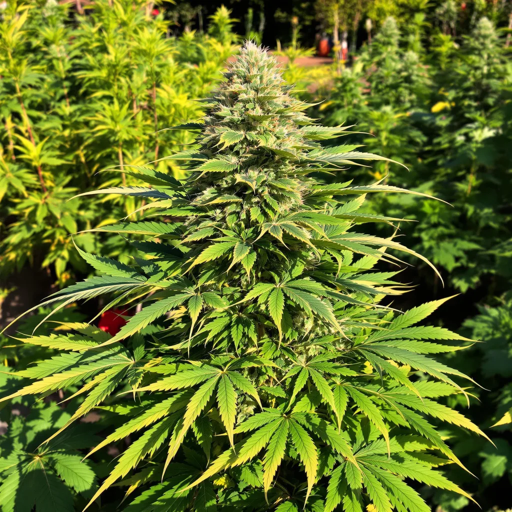 Chiesel 66% indica / 34% sativa — flor con tricomas visibles