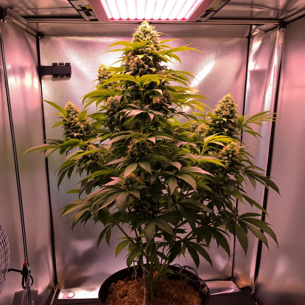 Planta de cannabis China Yunnan en fase de floración — 60-100 cm autofloración