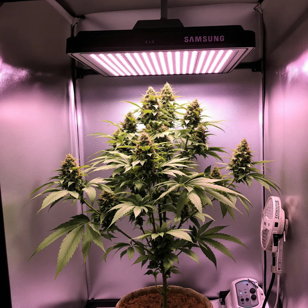 Planta de cannabis Chocolate Chunk en fase de floración — 90-130 cm feminizada