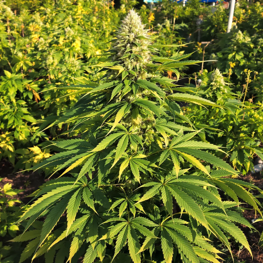 Chocolate Chunk 100% indica / 50% sativa — flor con tricomas visibles
