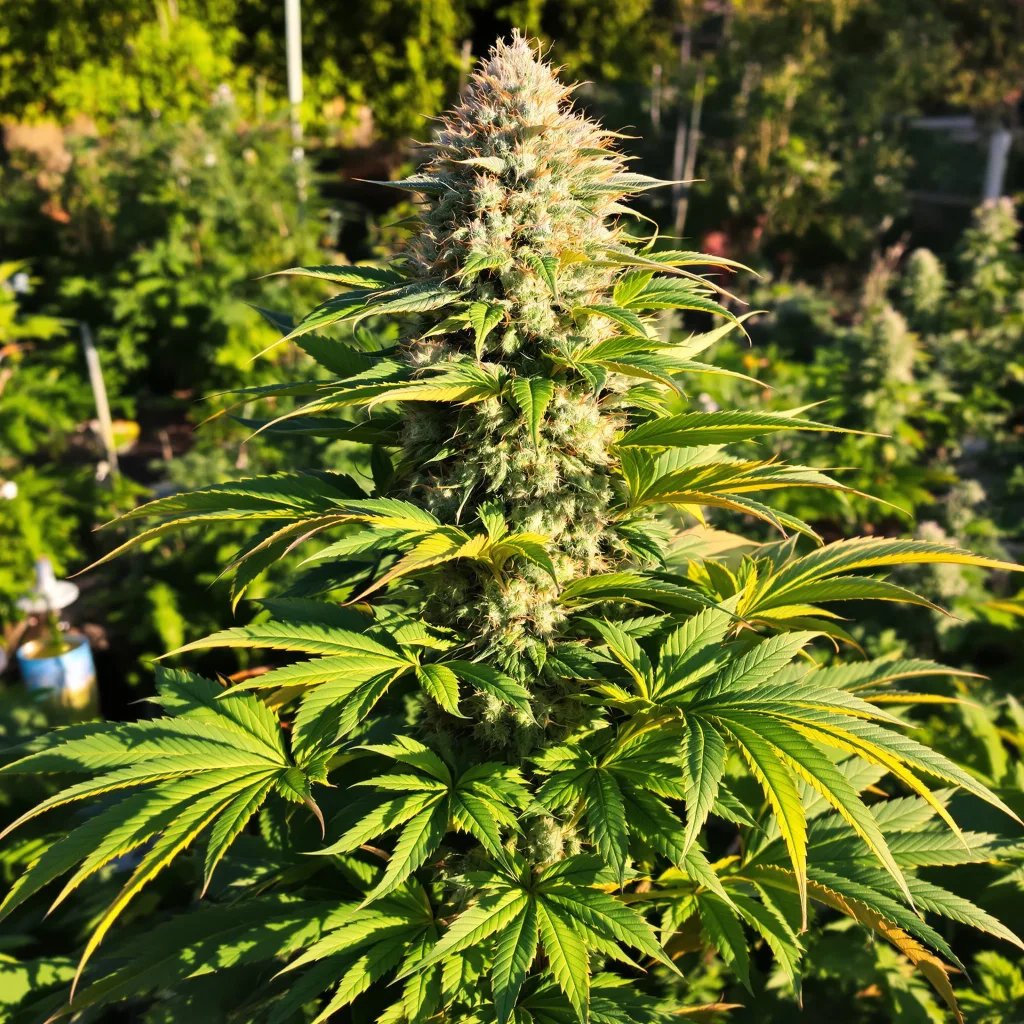 Chocolate Kush 65% indica / 35% sativa — flor con tricomas visibles