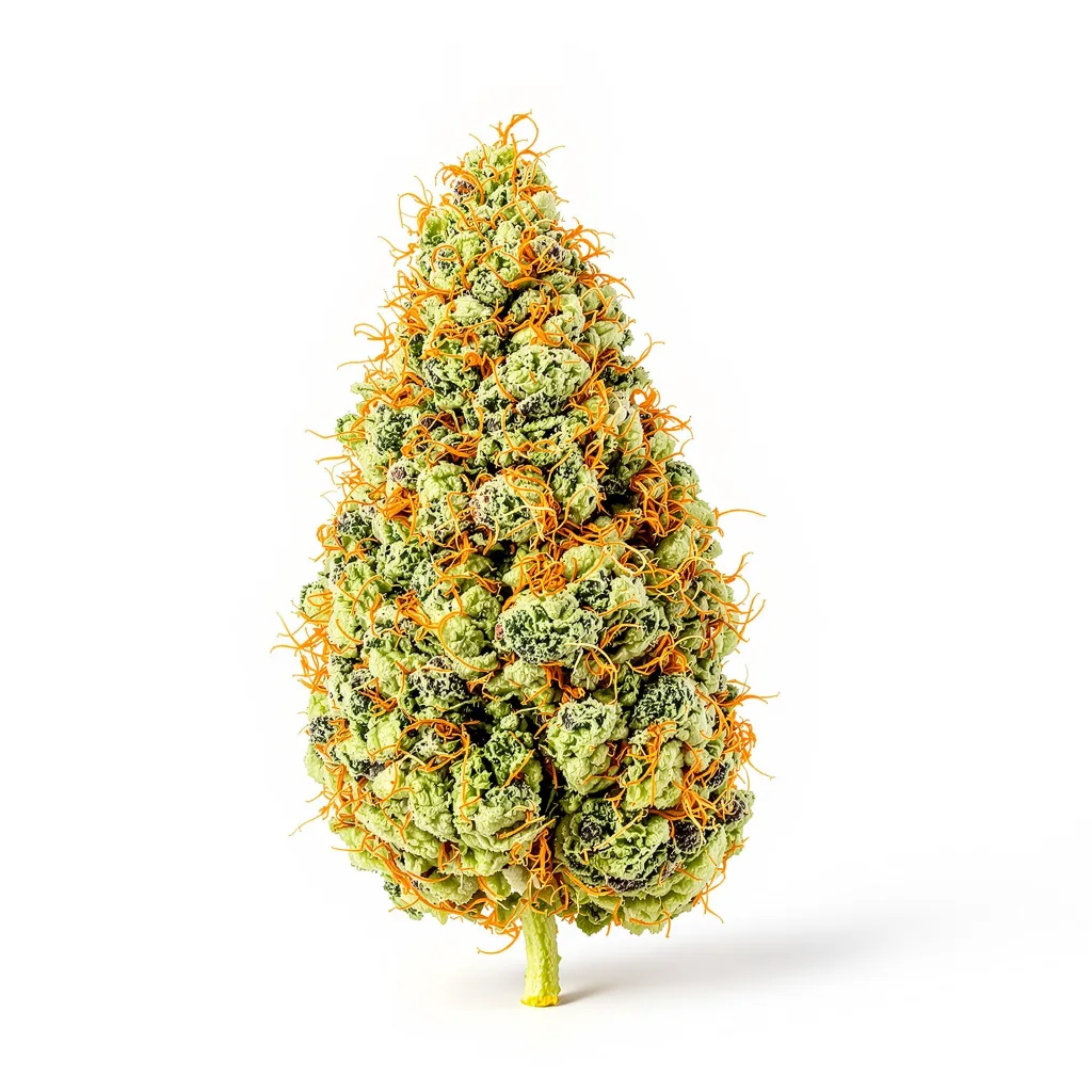 Chocolate Thai 16% indica / 84% sativa — flor con tricomas visibles