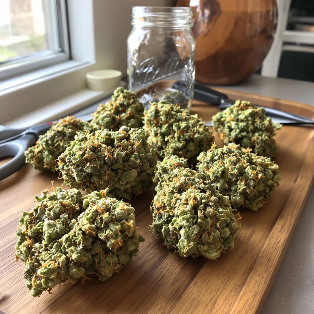 Chocolope 18% indica / 82% sativa — flor con tricomas visibles